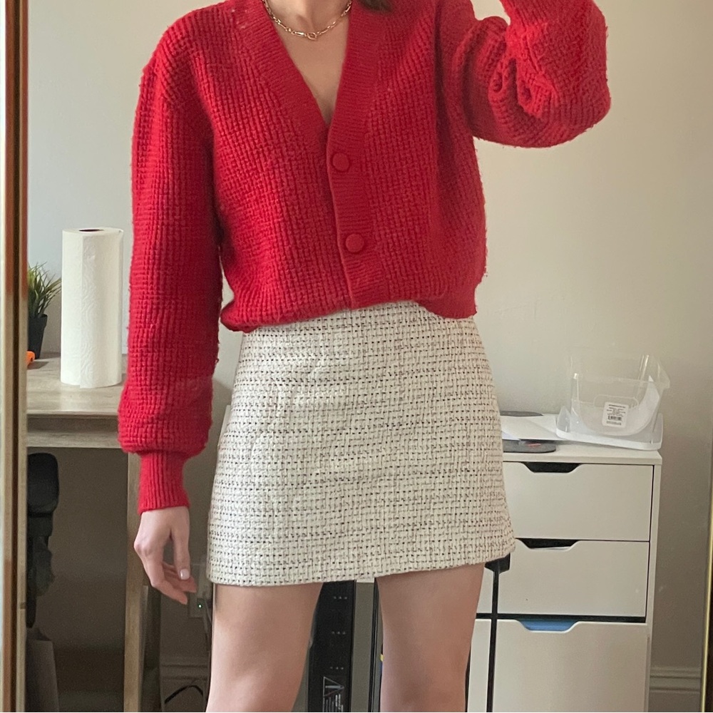 Zara Cream Mini Skirt